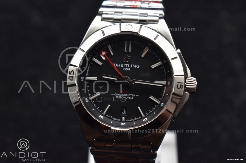 Black 1:1 UrbanStyle Factory Best Dial SS Bracelet GMT Breitling 530 Automatic On 40mm BLS A Chronomat Edition 1104